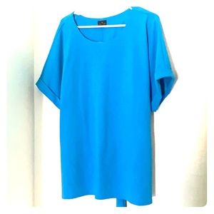 Blue short sleeve blouse size 3x